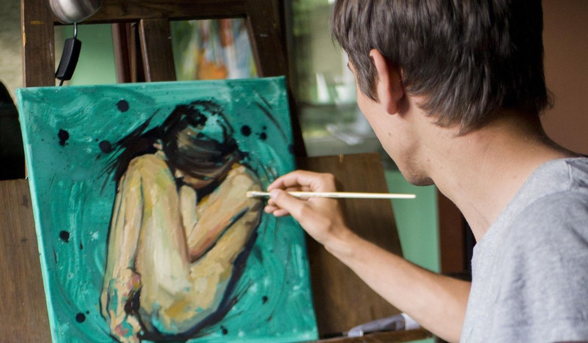 Kunstenaar aan het werk